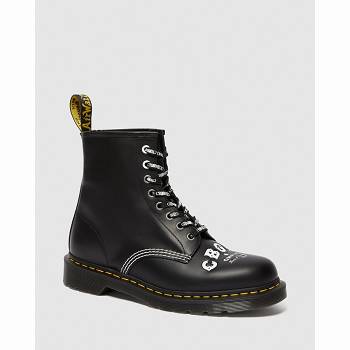 Dr Martens Férfi 1460 Cbgb Smooth Bőr Lace Up Bakancs Fekete